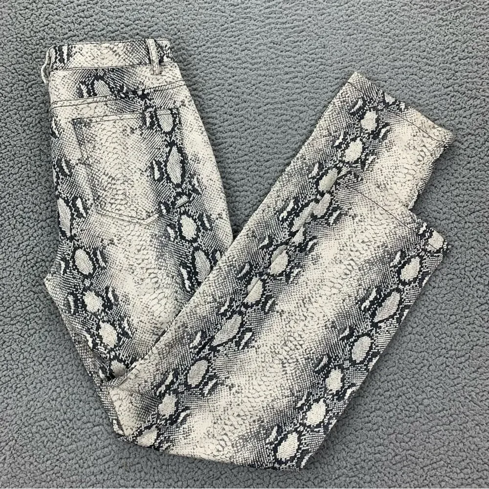 Current Air by Anthropologie Lela Snake Printed Straight Leg Pants  -  Size: M - Picture 6 of 16